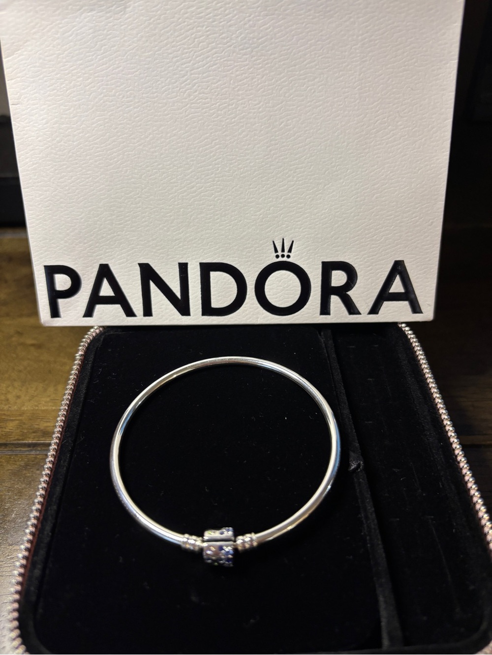 Pandora Silver Sparkle Charm Bracelet with Cubic Zirconia Accent